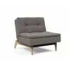 Innovation Living Dublexo Eik Chair Oak-Mixed Dance Grey-Angle Front - Innovation Living Dublexo Eik Chair Oak-Mixed Dance Grey-Angle Front