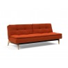 Innovation Living Dublexo Eik Sofa Bed Oak-Elegance Paprika-Angle Front View