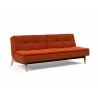 Innovation Living Dublexo Eik Sofa Bed Oak-Elegance Paprika-Angle Front View - Innovation Living Dublexo Eik Sofa Bed Oak-Elegance Paprika-Angle Front View