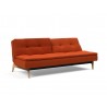 Innovation Living Dublexo Eik Sofa Bed Oak-Elegance Paprika-Semi Folded