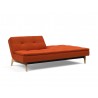 Innovation Living Dublexo Eik Sofa Bed Oak-Elegance Paprika-Half Folded