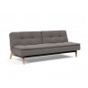 Innovation Living Dublexo Eik Sofa Bed Oak-Mixed Dance -Front Side Grey