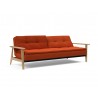 Innovation Living Dublexo Frej Sofa Bed Oak-Elegance Paprika-Semi Folded