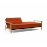 Innovation Living Dublexo Frej Sofa Bed Oak-Elegance Paprika- Half Folded - Innovation Living Dublexo Frej Sofa Bed Oak-Elegance Paprika- Half Folded