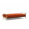 Innovation Living Dublexo Frej Sofa Bed Oak-Elegance Paprika- Folded - Innovation Living Dublexo Frej Sofa Bed Oak-Elegance Paprika- Folded
