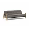 Innovation Living Dublexo Frej Sofa Bed Oak- Mixed Dance Grey- Side View - Innovation Living Dublexo Frej Sofa Bed Oak- Mixed Dance Grey- Side View
