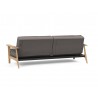 Innovation Living Dublexo Frej Sofa Bed Oak- Mixed Dance Grey- Back Side View