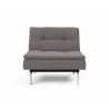 Innovation Living Dublexo Stainless Steel Chair-Mixed Dance Grey-Front View - Innovation Living Dublexo Stainless Steel Chair-Mixed Dance Grey-Front View