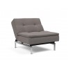 Innovation Living Dublexo Stainless Steel Chair-Mixed Dance Grey-Half Folded View