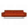 Innovation Living Dublexo Stainless Steel Sofa Bed With Arms-Elegance Paprika-Front View