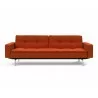 Innovation Living Dublexo Stainless Steel Sofa Bed With Arms-Elegance Paprika-Front View - Innovation Living Dublexo Stainless Steel Sofa Bed With Arms-Elegance Paprika-Front View