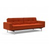 Innovation Living Dublexo Stainless Steel Sofa Bed With Arms-Elegance Paprika--Side Front