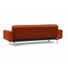 Innovation Living Dublexo Stainless Steel Sofa Bed With Arms-Elegance Paprika-Left Back
