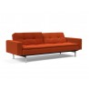 Innovation Living Dublexo Stainless Steel Sofa Bed With Arms-Elegance Paprika-Semi Folded