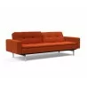 Innovation Living Dublexo Stainless Steel Sofa Bed With Arms-Elegance Paprika-Semi Folded - Innovation Living Dublexo Stainless Steel Sofa Bed With Arms-Elegance Paprika-Semi Folded