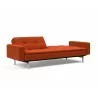Innovation Living Dublexo Stainless Steel Sofa Bed With Arms-Elegance Paprika-Half Folded - Innovation Living Dublexo Stainless Steel Sofa Bed With Arms-Elegance Paprika-Half Folded