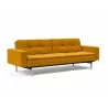 Innovation Living Dublexo Stainless Steel Sofa Bed With Arms-Elegance Burned Curry-Side Front View - Innovation Living Dublexo Stainless Steel Sofa Bed With Arms-Elegance Burned Curry-Side Front View