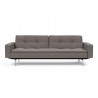 Innovation Living Dublexo Stainless Steel Sofa Bed With Arms-Mixed Dance Grey-Front View