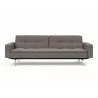 Innovation Living Dublexo Stainless Steel Sofa Bed With Arms-Mixed Dance Grey-Front View - Innovation Living Dublexo Stainless Steel Sofa Bed With Arms-Mixed Dance Grey-Front View