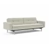 Innovation Living Dublexo Stainless Steel Sofa Bed With Arms-Mixed Dance Natural-Side Front View - Innovation Living Dublexo Stainless Steel Sofa Bed With Arms-Mixed Dance Natural-Side Front View