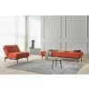 Innovation Living Dublexo Styletto Chair Dark Wood-Elegance Paprika- Folded Sofabed  Set - Innovation Living Dublexo Styletto Chair Dark Wood-Elegance Paprika- Folded Sofabed  Set