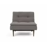 Innovation Living Dublexo Styletto Chair Dark Wood-Mixed Dance Grey-Front View - Innovation Living Dublexo Styletto Chair Dark Wood-Mixed Dance Grey-Front View