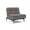 Innovation Living Dublexo Styletto Chair Dark Wood-Mixed Dance Grey-Angle Front View