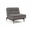 Innovation Living Dublexo Styletto Chair Dark Wood-Mixed Dance Grey-Angle Front View - Innovation Living Dublexo Styletto Chair Dark Wood-Mixed Dance Grey-Angle Front View