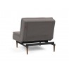 Innovation Living Dublexo Styletto Chair Dark Wood-Mixed Dance Grey-Angle Back View 