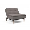 Innovation Living Dublexo Styletto Chair Dark Wood-Mixed Dance Grey-Half Folded View