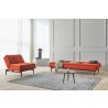 Innovation Living Dublexo Styletto Sofa Bed Dark Wood-Elegance Paprika-Folded Set