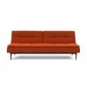 Innovation Living Dublexo Styletto Sofa Bed Dark Wood-Elegance Paprika-Front View - Innovation Living Dublexo Styletto Sofa Bed Dark Wood-Elegance Paprika-Front View