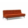 Innovation Living Dublexo Styletto Sofa Bed Dark Wood-Elegance Paprika-Side Front View - Innovation Living Dublexo Styletto Sofa Bed Dark Wood-Elegance Paprika-Side Front View