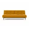 Innovation Living Dublexo Styletto Sofa Bed Dark Wood-Elegance Burned Curry-Front View - Innovation Living Dublexo Styletto Sofa Bed Dark Wood-Elegance Burned Curry-Front View