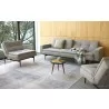 Innovation Living Dublexo Styletto Sofa Bed Dark Wood-Mixed Dance Grey set view - Innovation Living Dublexo Styletto Sofa Bed Dark Wood-Mixed Dance Grey set view
