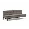 Innovation Living Dublexo Styletto Sofa Bed Dark Wood-Mixed Dance Grey-Angle Front View - Innovation Living Dublexo Styletto Sofa Bed Dark Wood-Mixed Dance Grey-Angle Front View