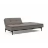 Innovation Living Dublexo Styletto Sofa Bed Dark Wood-Mixed Dance Grey-Half folded - Innovation Living Dublexo Styletto Sofa Bed Dark Wood-Mixed Dance Grey-Half folded