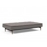 Innovation Living Dublexo Styletto Sofa Bed Dark Wood-Mixed Dance Grey-Folded
