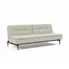 Innovation Living Dublexo Styletto Sofa Bed Dark Wood-Mixed Dance Natural-Angle Front View - Innovation Living Dublexo Styletto Sofa Bed Dark Wood-Mixed Dance Natural-Angle Front View