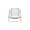 Azzurro Living Dune Club Chair With Polar Cushion in Matte White Aluminum  - Front View