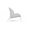 Azzurro Living Dune Club Chair With Polar Cushion in Matte White Aluminum  - Side View