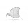 Azzurro Living Dune Club Chair With Polar Cushion in Matte White Aluminum  - Back Angled
