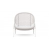 Azzurro Dune Club Chair Matte White Frame With Sand All-Weather Rope and Cloud Cushion - Front
