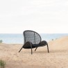 Azzurro Living Dune Club Chair With Polar Cushion in Matte Charcoal Aluminum - Lifestyle