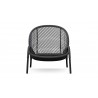 Azzurro Dune Club Chair Matte Charcoal Frame With Ash All-Weather Rope and Midnight Cushion - Front