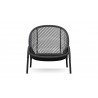 Azzurro Living Dune Club Chair With Polar Cushion in Matte Charcoal Aluminum - Front