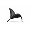 Azzurro Living Dune Club Chair With Polar Cushion in Matte Charcoal Aluminum - Side
