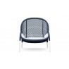 Azzurro Dune Club Chair Matte Charcoal Frame With Royal All-Weather Rope and Cloud Cushion - Front