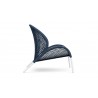 Azzurro Dune Club Chair Matte Charcoal Frame With Royal All-Weather Rope and Cloud Cushion - Side