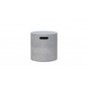 Azzurro Living Durban Tank Cover Side Table With Asteroid Concrete Frame And Asteroid Concrete - Front